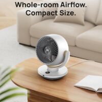 Dreo Fan for Bedroom, Desk Air Circulator Fans with Remote, 11 Inch Table Fan for Whole Room, 60ft Powerful Airflow, 120° Vertical Manual and 90° Oscillating, 4 Speeds, 8H Timer, 28dB Quiet, Home - Image 2
