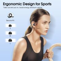 Wireless Earbuds, Bluetooth 5.3 Headphones Sport, In Ear buds Wireless Earbuds Bluetooth 50H Playtime LED Display, Deep Bass Stereo Noise Cancelling Headphones, IP7 Waterproof Earphones, Jet Black - Image 7
