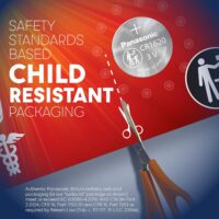 Panasonic CR1620 3.0 Volt Long Lasting Lithium Coin Cell Batteries in Child Resistant, Standards Based Packaging, 2-Battery Pack - Image 4