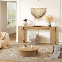 Little Tree 70.9-Inch Long Console Table, Narrow Sofa Table Behind The Couch, Farmhouse Console Table for Living Room, Entryway, Hallway - Image 9