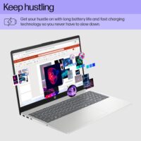 HP 15.6 inch Laptop, HD Touchscreen Display, AMD Ryzen 3 7320U, 8 GB RAM, 128 GB SSD, AMD Radeon Graphics, Windows 11 Home in S Mode, Natural Silver, 15- fc0099nr - Image 4