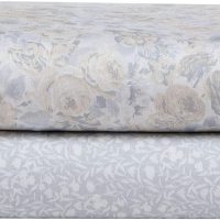 Laura Ashley Home - King Sheets, Soft Sateen Cotton Bedding Set - Sleek, Smooth, & Breathable Home Decor, Winnie Grey - Image 4