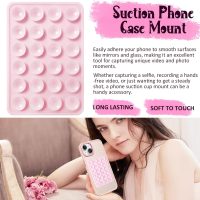 2 Pack Silicone Suction Phone Case Mount, Silicon Adhesive Phone Grip for Smartphones, Hands-Free Mirror Shower Phone Holder for Selfies, Tiktok Videos (Sky Blue) - Image 2
