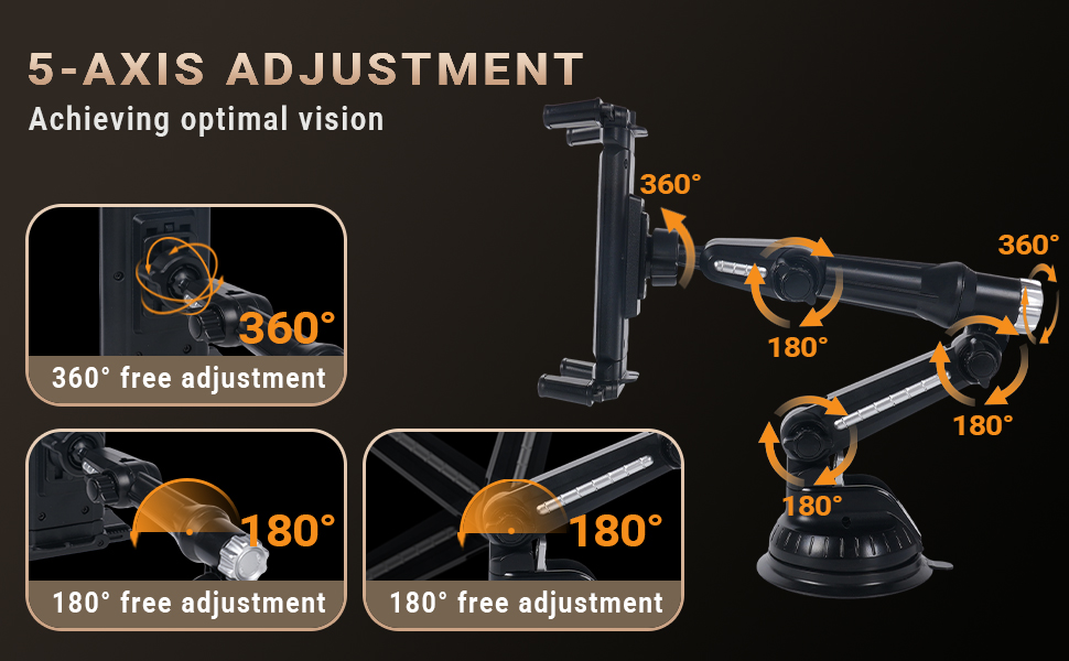 Multifunctional 360° car phone holder, dashboard phone holde，phone mount