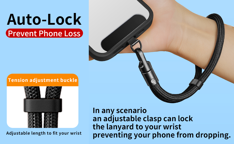 Auto-Lock Phone Lanyard