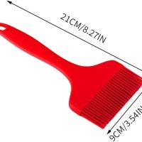 1 Pcs Silicone Basting Brush, 8.3x3.5in Pastry Brush Food Brushes for Kitchen Baking Cooking BBQ Grill Spread Oil Butter Sauce (Red) - Image 2