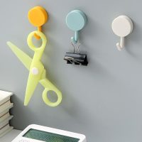 10pcs Adhesive Wall Hooks, Punch-Free Plastic Coat Rack Round Hook, Multi-Color Wall Storage Kitchen Bathroom Storage Sticky Hook - Image 3