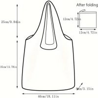 Large Foldable Shopping Bag, Reusable Grocery Bags, Waterproof Portable Tote Bag, Cute Dog Print - Image 3