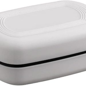 Soap Holder Plastic Drain Soaps Shelf with Drain Container Bathroom Kitchen Organizer Soap Tray Soap Case(White)
