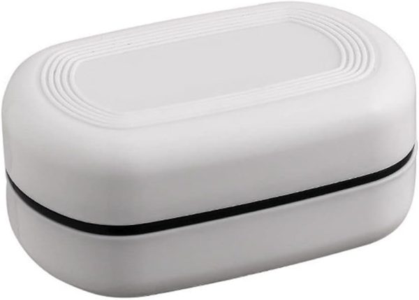 Soap Holder Plastic Drain Soaps Shelf with Drain Container Bathroom Kitchen Organizer Soap Tray Soap Case(White)