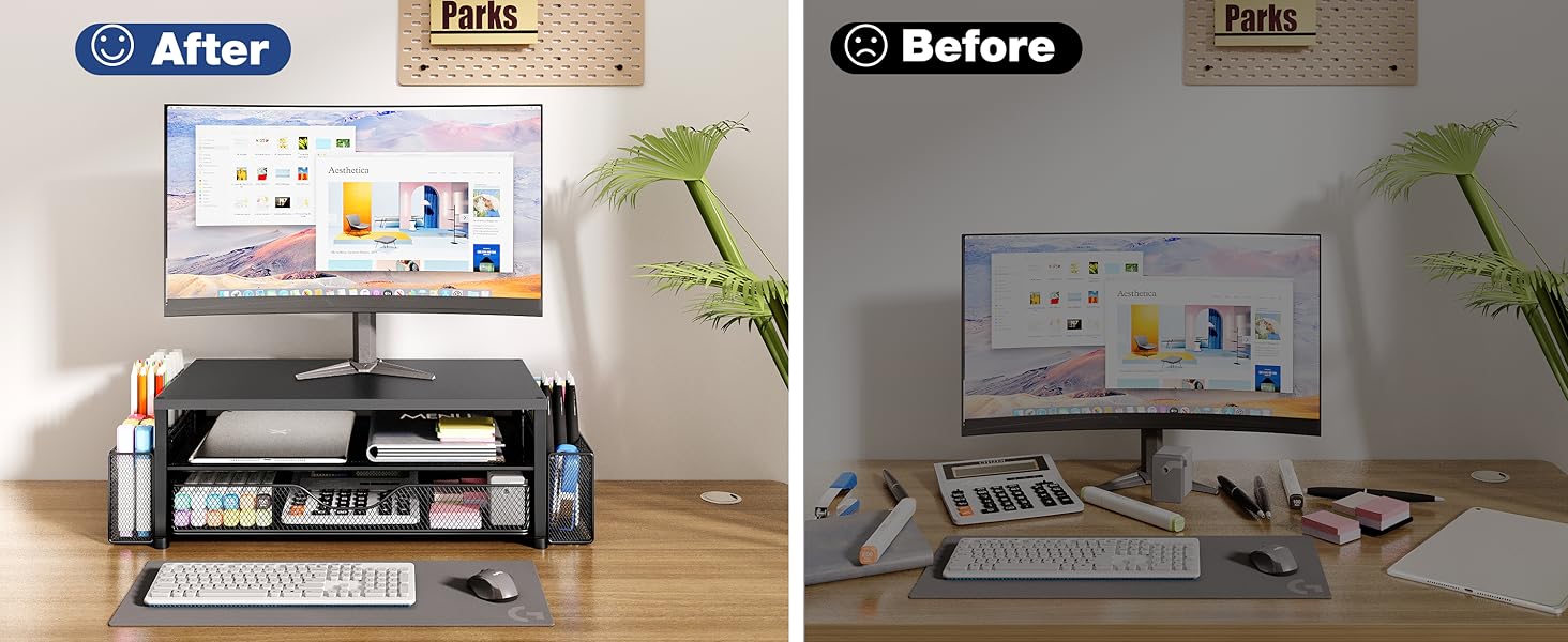 monitor stand for desk organizers and accessories computer stand riser office organization  desktop 
