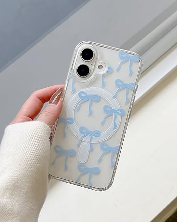 Blue Bow Magnetic Pretty Case