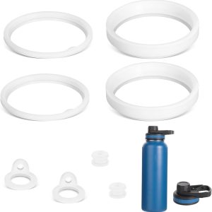 8pcs Water Bottle Gasket Replacement, Silicone Sealing O Ring Gaskets for Thermoflask 40oz Insulated Seal Water Bottle Top Straw Lid
