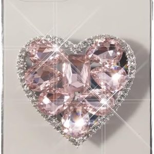 Magnetic Cute Diamond Heart Shape Design Collapsible Mobile Phone Grip & Stand Holder for Smartphone Tablet Cell Phone Accessory