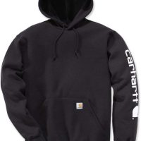 Carhartt Men's Midweight Signature Sleeve Logo Hooded Sweatshirt - Image 4