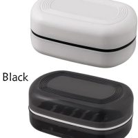 Soap Holder Plastic Drain Soaps Shelf with Drain Container Bathroom Kitchen Organizer Soap Tray Soap Case(White) - Image 2