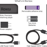 Roku Premiere Streaming Media Player HD/4K/HDR Simple Remote and Premium HDMI Cable, Black & Bundle Swanky Cables HDMI Cable, 3920R - Image 5