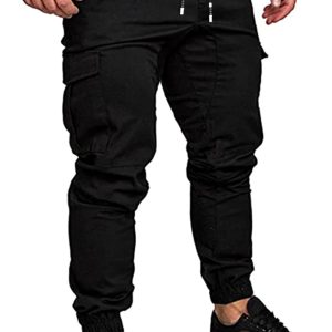 Mens Fashion Joggers Sports Pants - Cotton Cargo Pants Sweatpants Trousers Mens Long Pants