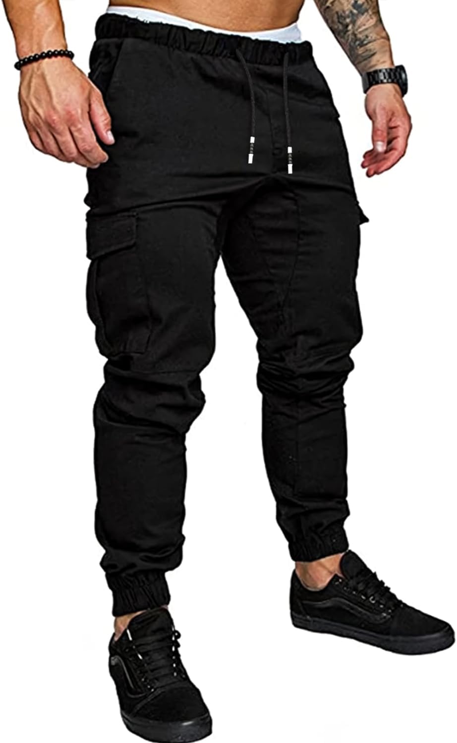 Mens Fashion Joggers Sports Pants – Cotton Cargo Pants Sweatpants Trousers Mens Long Pants