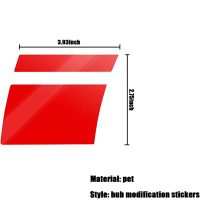 Pack-6 Car Reflective Stickers, Car Wheel Rim Stripe Decals, Universal Automotive Decals for 18-21 Inch Wheels Tire Rim Decoration Accessories (Red) - Image 2