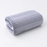 Generic Small Hanging Hand Towels, Grey, Polyester, 700 gsm, Super Absorbent, 13.78" x 29.53" inches, Adult, 1 Count - Image 2