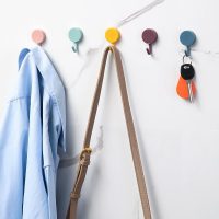 10pcs Adhesive Wall Hooks, Punch-Free Plastic Coat Rack Round Hook, Multi-Color Wall Storage Kitchen Bathroom Storage Sticky Hook - Image 2