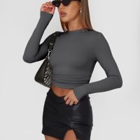 AUTOMET 3 Pack Womens Long Sleeve T Shirts Fall Fashion Basic Going Out Crop Tops Slim Fitted Winter Clothes 2025 - Image 5