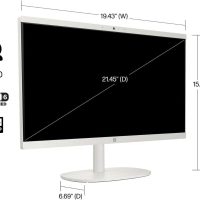 HP 2022 All-in-One Desktop, 21.5" FHD Display, Intel Celeron J4025 Processor, 8GB RAM, 256GB PCIe SSD, Webcam, WiFi, HDMI, RJ-45, Wired Keyboard&Mouse, Windows 11 Home, White - Image 3