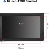 10 inch Portable TV ATSC Digital Television 16:9 TFT LED 1080P HDMI Video Player with USB/TF Card Slot Built in Rechargeable Battery for Home Car Outdoor Travel (01) - Image 8
