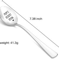 Mom's Spoon Mom Gifts from Son Daughter, Mum Engraved Spoon Gifts for Mommy Mothers Day Birthday Christmas - Image 2