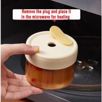14oz Clear Glass Food Jar with Silicone Lid - Airtight Microwave-Safe Canning Jar Container, Wide Mouth for Cereal, Snacks & Spices (1pcs, 14oz, green lid) - Image 5