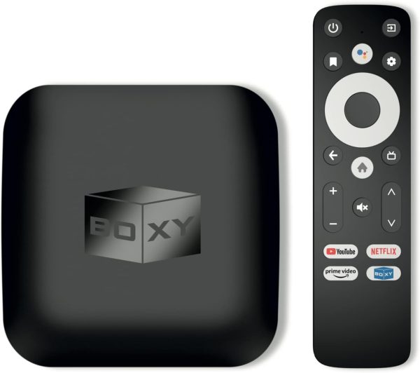 BOXY Android TV Box, Streaming Media Player 4K, Dune HD Media Center, Mini PC, AV1, USB 3.0, Ethernet, MKV/ISO DV P7 FEL AFR, HDR10+, DTS, Netflix in 4K Dolby Vision & Atmos, Voice