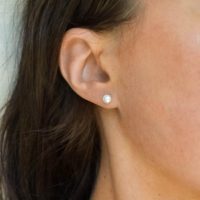 Pearl Stud Earrings for Women Trendy 14K Gold Plated Stud Earrings Geometric Stainless Steels Earrings Simple Minimalist Gold Silver Earrings Gifts for Women - Image 7