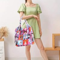 Large Foldable Shopping Bag, Reusable Grocery Bags, Waterproof Portable Tote Bag, Cute Dog Print - Image 4