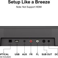 ULTIMEA 7.1ch Virtual Surround Sound Bar, Sound Bar for Smart TV with 4 Surround Speakers, Peak Power 330W, Surround Sound System for TV, App Control, TV Soundbar with Subwoofer, Opt/AUX/BT, Aura A40 - Image 6