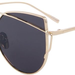 Fashion Women Cat Eye Sunglasses Coating Mirror Lens Oversized Sun glasses UV400