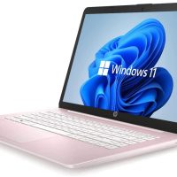 HP 14" HD Laptop, Windows 11, Intel Celeron Dual-Core Processor Up to 2.60GHz, 4GB RAM, 64GB SSD, Webcam, Dale Pink (Renewed) - Image 3