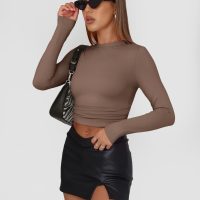 AUTOMET 3 Pack Womens Long Sleeve T Shirts Fall Fashion Basic Going Out Crop Tops Slim Fitted Winter Clothes 2025 - Image 5