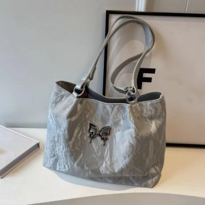 Texture Commuter Shoulder Bag for Women Versatile and Adorable Small Bags for Spring Summer