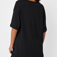 Trendy Queen Oversized Tshirts for Women Workout Plus Size Tops V Neck Short Sleeve Gym Shirts Casual Loose Fit Basic Tees - Image 4