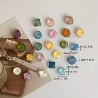 Geometric Decorative Fridge Magnets, 8Pcs Circle & Square Water Wave Magnetic Stickers for Whiteboard & Refrigerator - Image 4