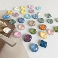 Geometric Decorative Fridge Magnets, 8Pcs Circle & Square Water Wave Magnetic Stickers for Whiteboard & Refrigerator - Image 3