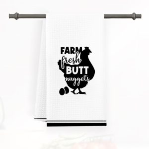 Funny Chicken Kitchen Towels, Reusable Quick Dry Dish Cloth, Absorbent Soft Hand Tea Towels, Decor for Bathroom Kitchen Home Supplies-5