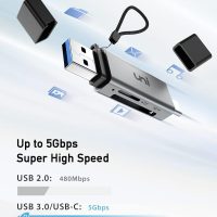 uni SD Card Reader, High-Speed USB C to Micro SD Card Adapter USB 3.0 Dual Slots, Memory Card Reader for SD/Micro SD/SDHC/SDXC/MMC, Compatible with MacBook Pro/Air, Chromebook, Android Galaxy - Image 2
