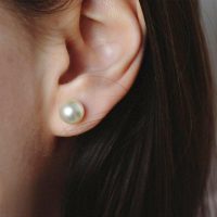 Pearl Stud Earrings for Women Trendy 14K Gold Plated Stud Earrings Geometric Stainless Steels Earrings Simple Minimalist Gold Silver Earrings Gifts for Women - Image 6
