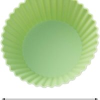 Reusable Round Silicone Cupcake Liners, Silicone Baking Cups, Nonstick Easy Clean Pastry Muffin Liners for Party Halloween Christmas Bakery Supplies, Pack of 6, Green - Image 5