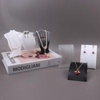 Pendant Model Acrylic Creative Mini Earring Showcase Household Storage Rack Photography Props (Black-B) - Image 5