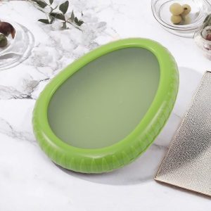 1 Pcs Silicone Fruit Storage Containers for Fridge, Fruit and Vegetable Containers Storage Box Reusable Refrigerator Holder For Food Storage (Green)
