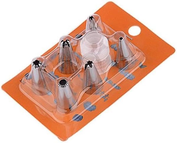 Stainless steel Piping Tips 6Pcs Set,Pastry Cake Decorating Tips