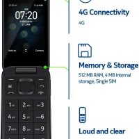 Nokia 2780 Flip | Unlocked | Universally Compatible with All Mobile Carriers | Black - Image 6